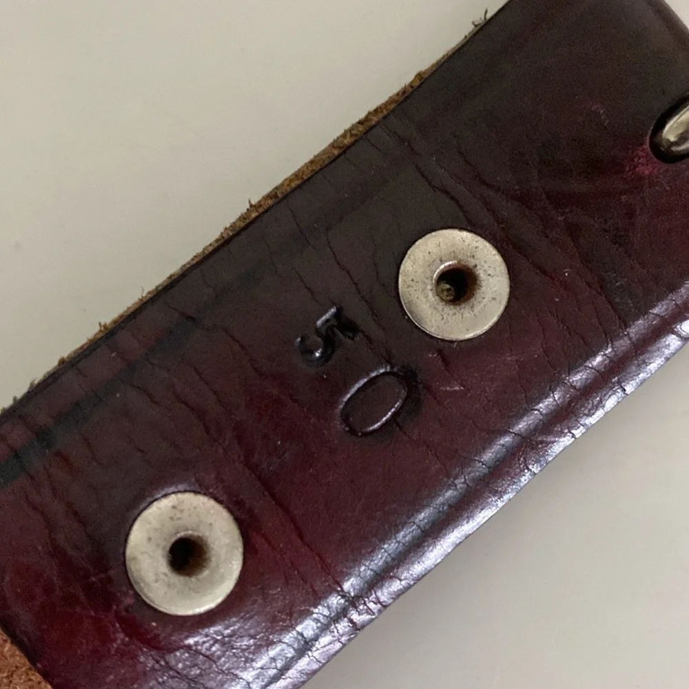 Vintage Men’s Brown Leather Belt - Size 50